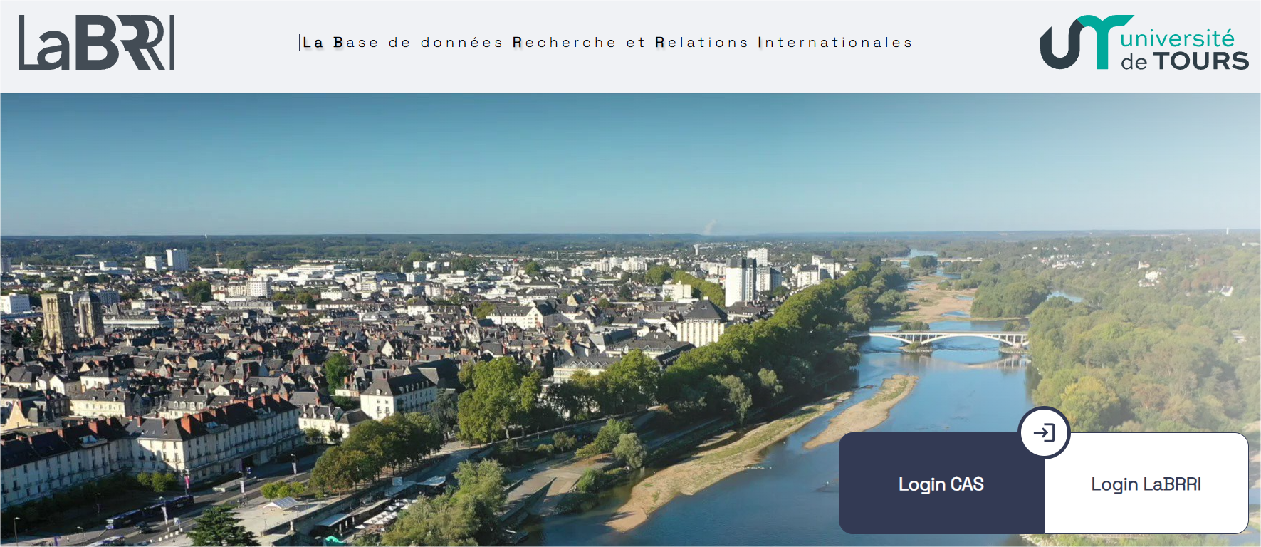 Page de connexion LaBRRI avec bouton CAS